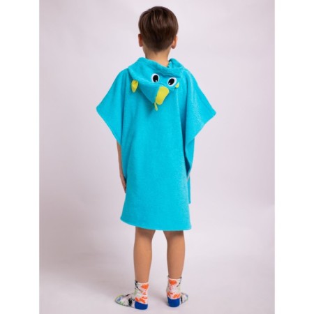 Children's robe, height 98 cm, turquoise color-2