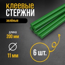 The glue rods of the tundra, 11 x 200 mm, green, 6 pcs.