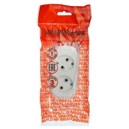 The junction of the extension cord Universal E202, double, ABC plastic, without grounding-1