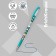 Ballic handle Erichkrause Colortouch Ornament, node 0.7 mm, thin letter, rubber holder, rod with design, blue ink blue