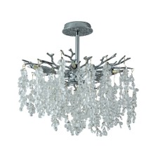 Crystal chandelier Gerhort G31321/6CR+CL+WT, 6x5W, G9, 34x46x46 cm, color chromium
