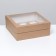 Box for 9 muffins with a window, craft, 25 x 25 x 10 cm
