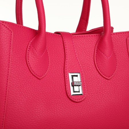 Women's bag with lightning, textura, average size, pink color-6