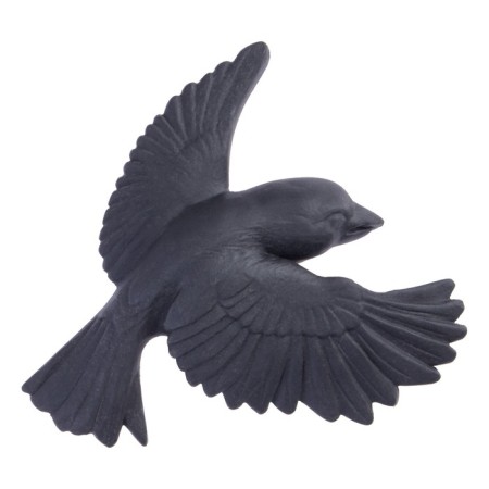 Decoration wall -mounted, gypsum panel "birds" 5 pcs, black, matte-5