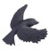 Decoration wall -mounted, gypsum panel "birds" 5 pcs, black, matte