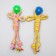 Cable toy "man" with a ball, 75 g, up to 24 cm, mix of flowers