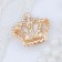 Brooch "Crown Imperial", white color in gold