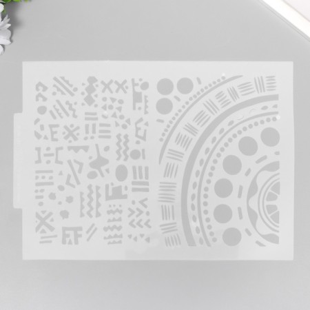 Plastic stencil "ethno" 21x29.7 cm-3
