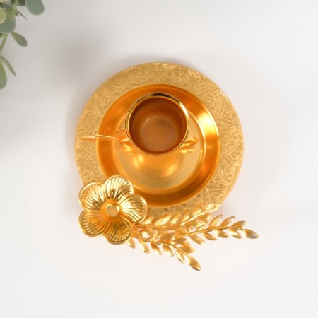 Summary Metal for 1 candle "Butterfly on the ring" gold d = 2.5 cm 10x11x7 cm-2