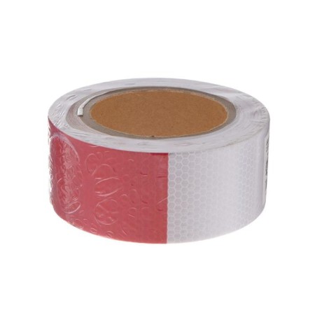 Reflective tape, self-adhesive, red-white, 5 cm x 15 m-2