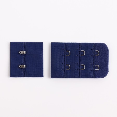 Flasp for a bra, 3 rows 2 hooks, 3 × 3 cm, 3 × 5 cm, 10 pcs, dark blue color-1