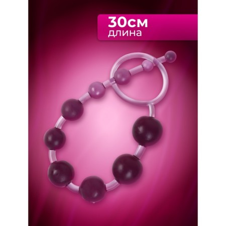 Anal balls of oki-hips, round, h- 30 cm, d-1 x 2.5 cm, PVC, pink-1