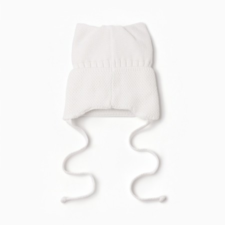 Baby hat with ears Minaku rr 44-46, milk color-5