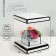 Gift box for flowers with a vase and PVC windows folding, packaging, "Happiness next to you", 23 x 30 x 23 s