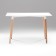 Table on wooden legs Hy-T04, white, size 120x60x74 cm