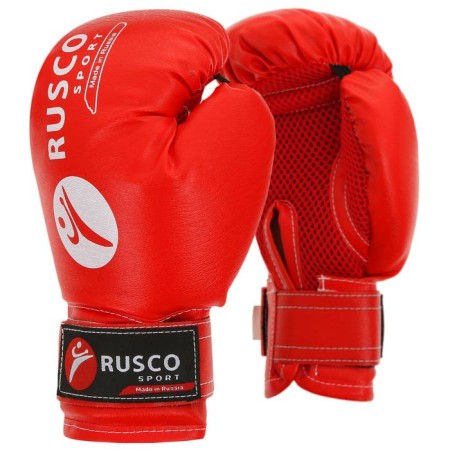 Boxing set for beginners ruscosport: bag, gloves, 4 ounces, black/red color-1