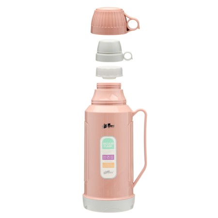 Thermos 1.8 l, with a glass flask, retains heat 12 hours, with a mug, brown
