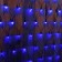 Garland "Network" 2 × 1.5 m, IP44, UMS, dark thread, 192 LED, glow blue, 220 V