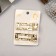Liberty hair clip (set 2 pcs) is a straight wave, 6.5 cm, gold