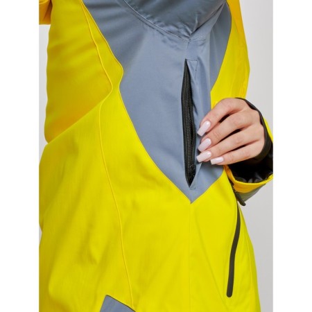 Ski jacket female, size 50, yellow color-9