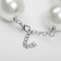 Hacking necklace "Jacqueline" beads No. 30, milk color in silver, 45 cm