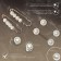 Set of pins (6 pcs.) “Pearl tenderness”, 3.5 cm, white color in silver