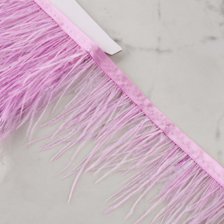 Braid with ostrich feathers, 8-10 cm, 5 ± 0.5 m, lilac color-2