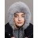 Children's fur cap, size 52, gray color