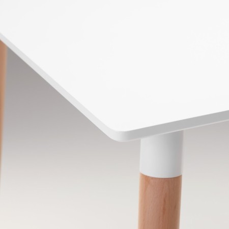 Table on wooden legs Hy-T03, white, size 80x80x74 cm-3