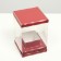 Box for flowers with a vase and PVC windows are folding, red, 16 x 23 x 16 cm