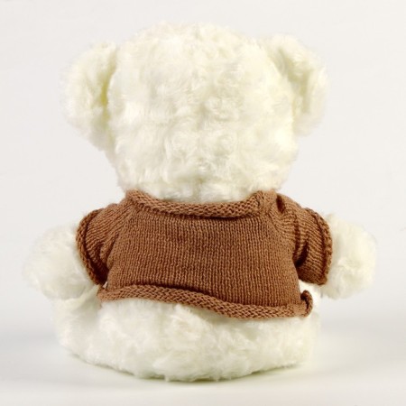 Soft toy "Bear" in a jacket, 29 cm, white color-2
