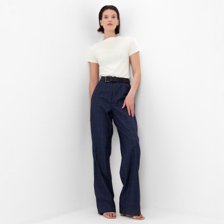 Women's pants in the Minaku cage: classic blue color, pr 50