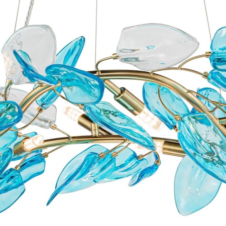 Suspended Indigo lamp, 11043/6p blue. 6x20W, G9, 600x600x225/1500 mm-1