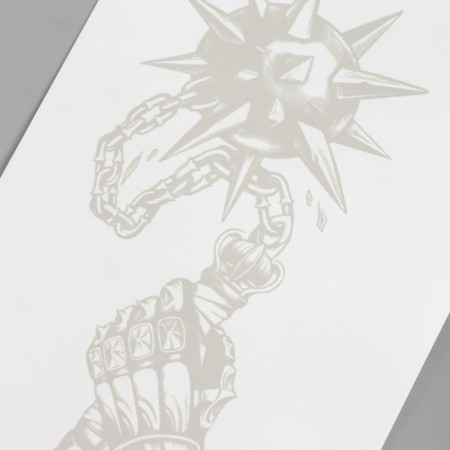 Tattoo on the body blue "Bulava" 18x11 cm-3