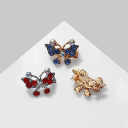 Brooch "Butterfly" mini (indivisible packing 12 pcs., Price per pc.), Mix color-2