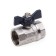 Ballic Aqualink, PN 50 tap, inner/internal thread 1 ", butterfly, nickel.
