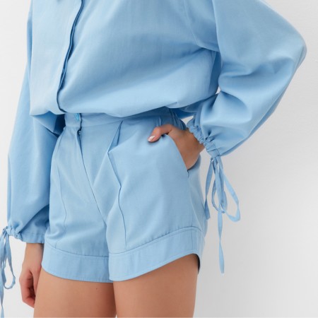 Women's costume (blouse, shorts) minku: Casual Collection Blue color, size 46-3