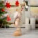 Soft toy "Santa Claus in sequins" stands, 15x41 cm (folded 30 cm), brown