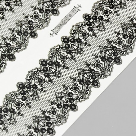 Tattoo on the body black "openwork garters" 24x10.5 cm-2