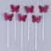 Pipe for the cocktail "Butterflies", in the set 6 pcs., Mix color