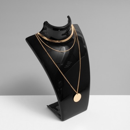 Bust for jewelry, 13.5 × 10.5 × 20 cm, h = 20 cm, black color, glossy-1
