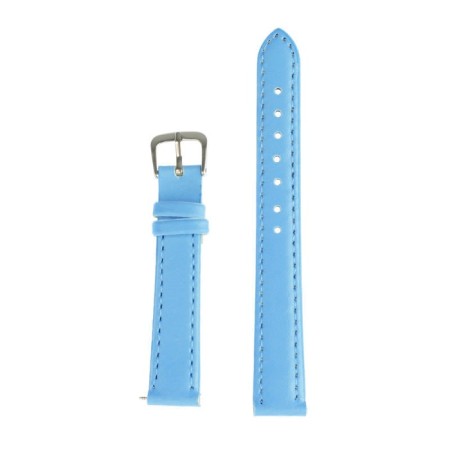Watch strap, 14 mm, genuine leather, L-18 cm, blue-1