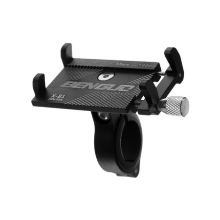 Bicycle for phone, aluminum, up to 185x100 mm, black
