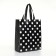 Household bag without fastening, black/white color