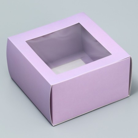 Gift-bearing box folding, packaging, Lavender, 14 x 14 x 8 cm-3
