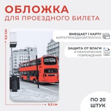 Cover for travel ticket, white color