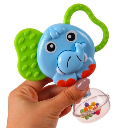 A rattle of "elephant", with elastic elements, crush me-1