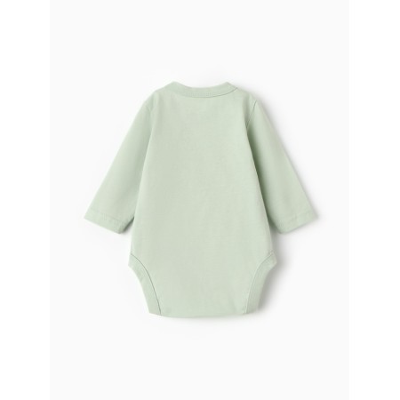 Body for a boy with a long sleeve, the color is green, height is 68 cm-4