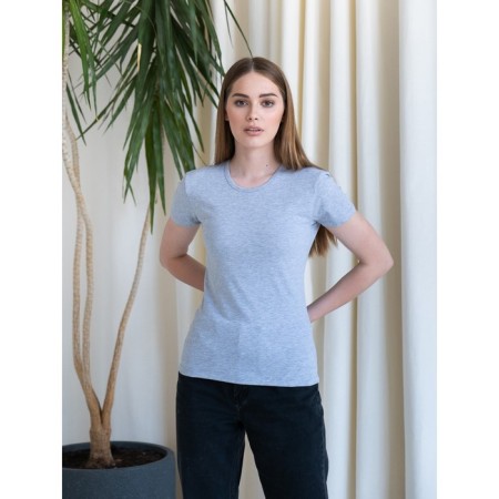 Female T -shirt, size 50, color gray melange-3