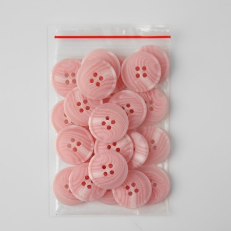 Button, 4 punctures, d = 21 mm, pink color-3